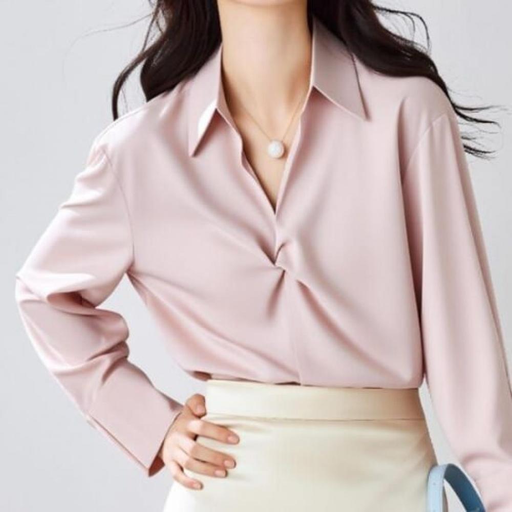 NaVaVa Office Twist V Neck Collar Long sleeVe Blouse Nb3015