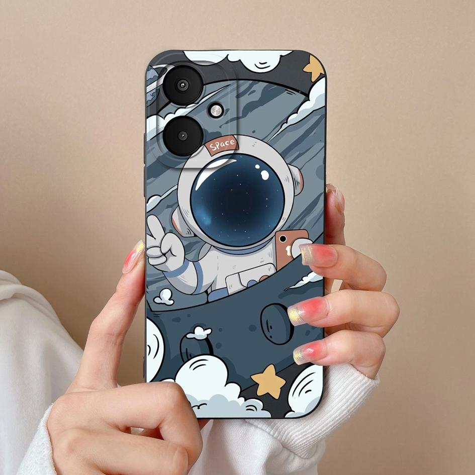 Funda Para Xiaomi Poco F5 X6 Pro F6 M6 4G 5G Lindo Astronauta Piloto Protector de Pantalla Silicona Líquida A Prueba de Golpes Bolsas Populares Para Teléfono Parachoques Para Xiaomi