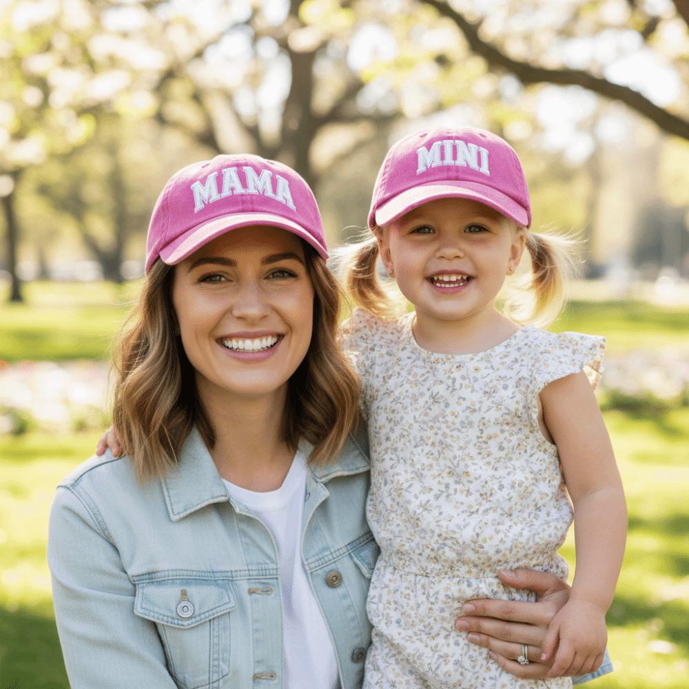Washed Cotton MAMA MINI Embroidery Caps Vintage Baseball Cap Fashion Sport Visors Cap