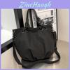 Stylish Retro Large Capacity Tote Bag For Women In Black And Khaki Perfect For Casual Commute