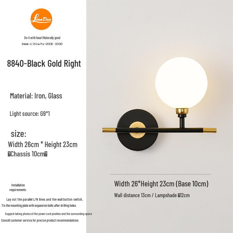 Modern American Wall Lamp: Luxurious Bedroom, Living Room, Hotel Hallway & Corridor Lighting