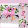 Lively Flamingo Plush Toy Hanging Keychain In Red Yellow And Orange Shades