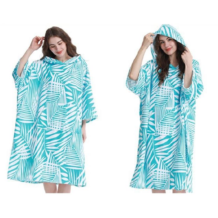 Quick Drying Hooded Towel Changing Robe Changing Towel Poncho Hoodied Robe for Swimming Wetsuit Beach Swimsuit Changing