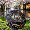 Custom Name Personalized Manchester City Print Umbrella, Auto Open Close, 8‑Rib Sturdy Frame, Commute Camping Hiking Use, Birthday Gift