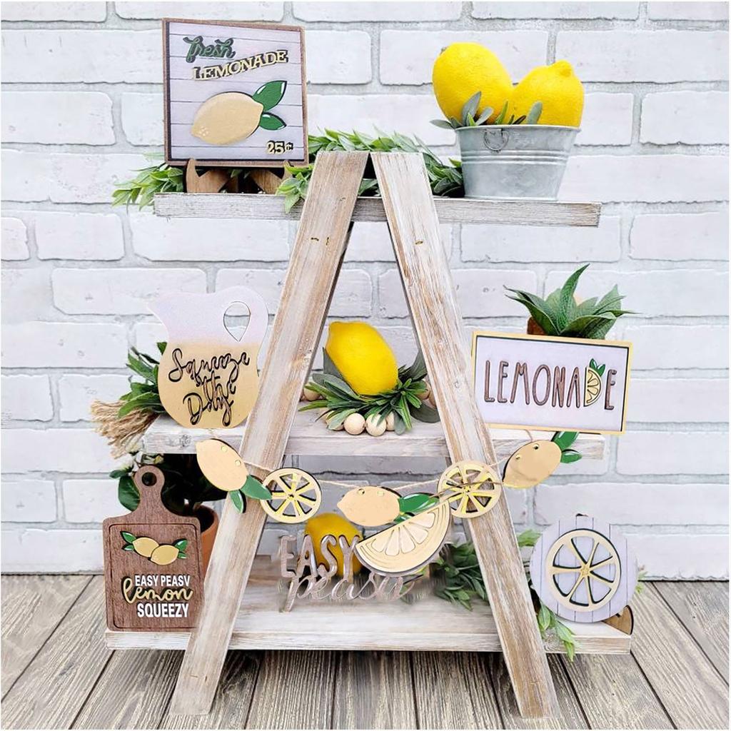 Tray Decoration Rustic Farm Ornament Wood For Summer Graduation 