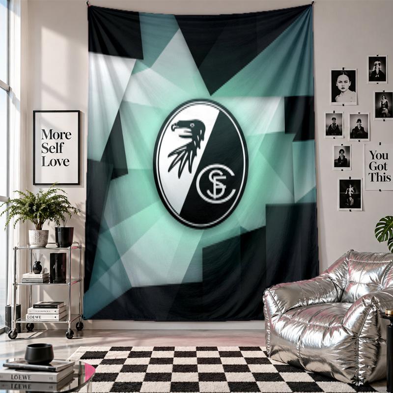 Arazzo da Parete FC SC Freiburg Decorazione per la Casa Tessuto da Appendere a Parete per Camera da Letto Soggiorno Sfondo
