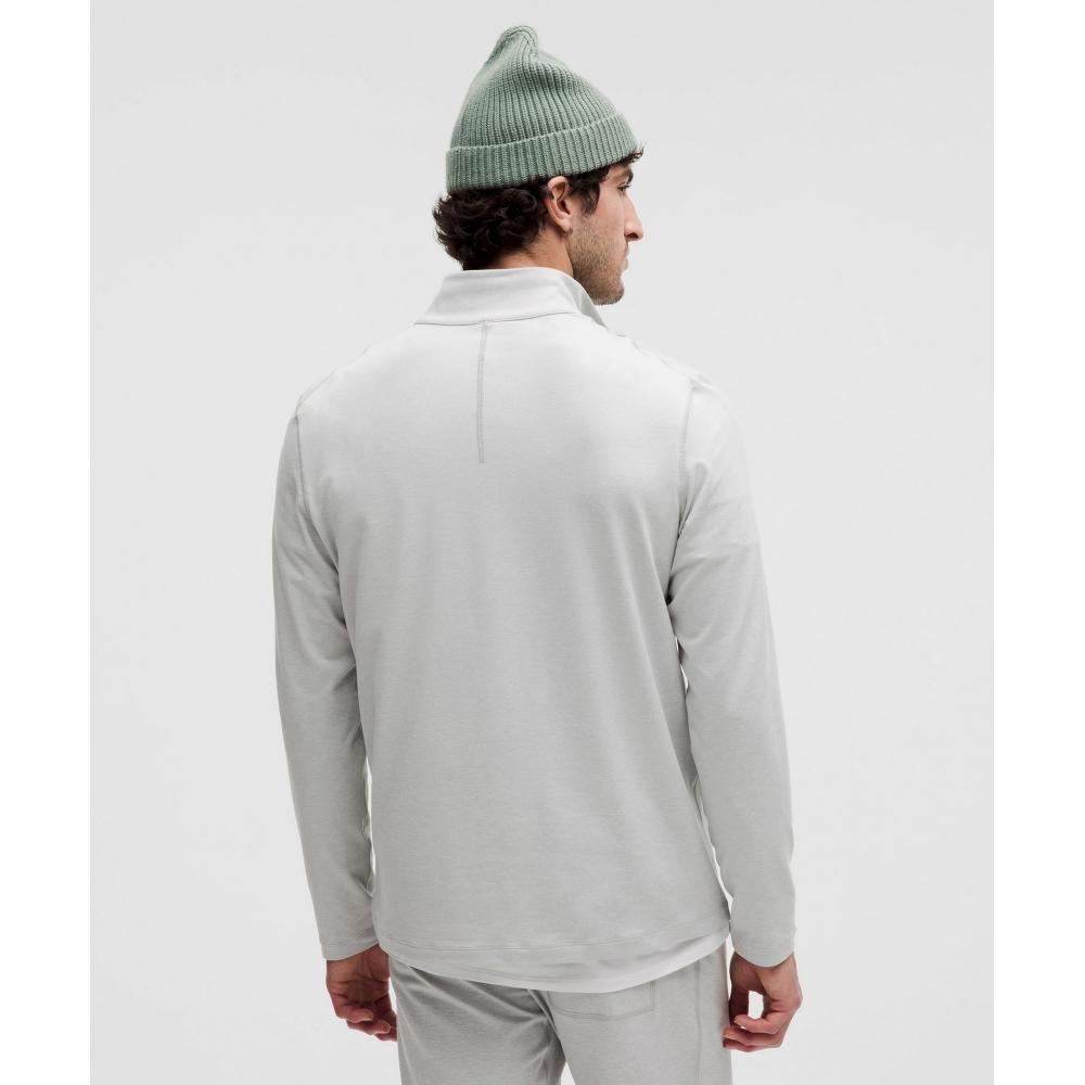 Lululemon Soft Jersey Half Zip Heathered Vapor Heathered Silver Drop