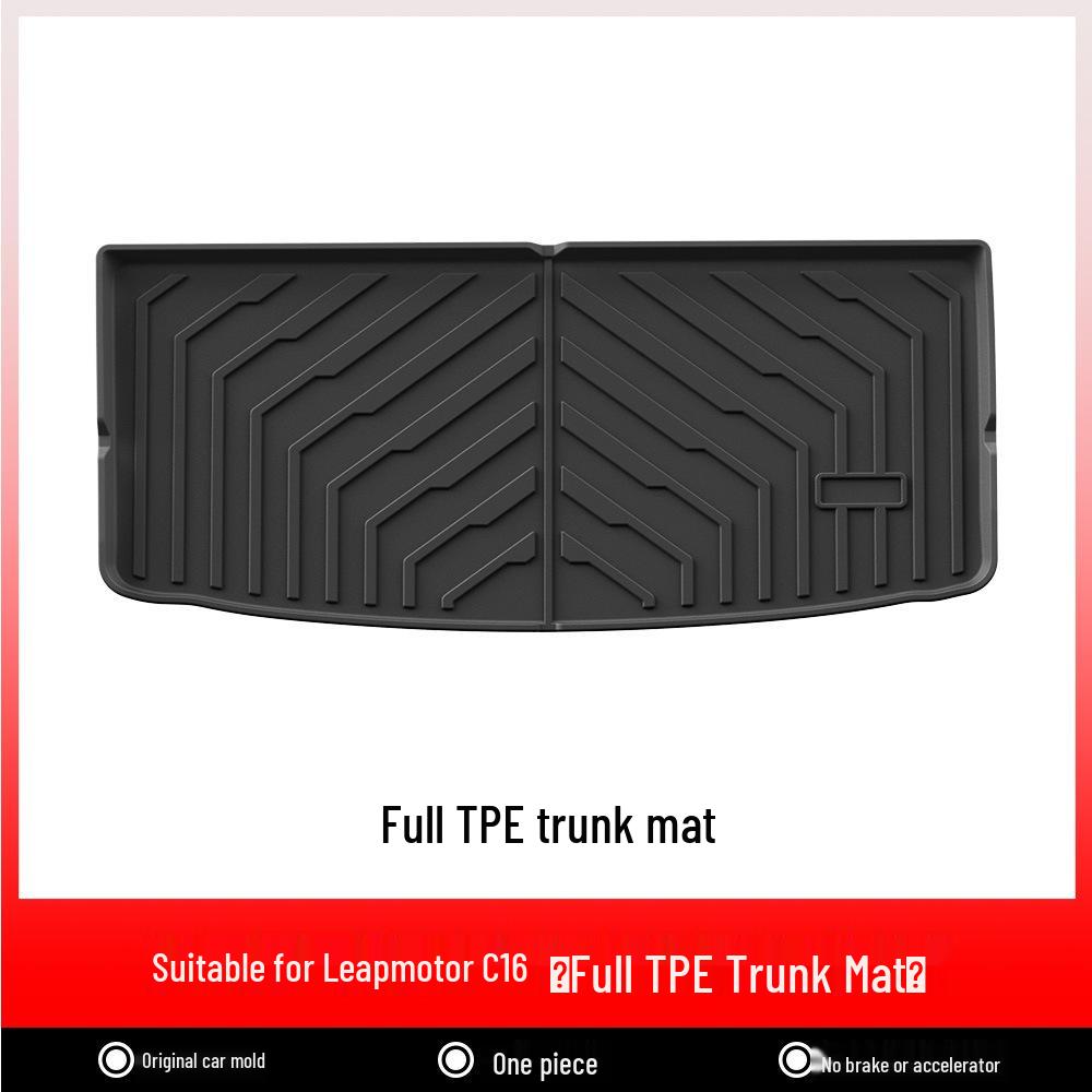 All-Weather TPE Rear Trunk Mat for Leapmotor C16 Foot Pads