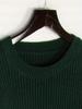 Autumn and Winter Women's Knitting Flared Sleeves Handmade Hollow Mixed Colour Crochet Sweater Round Neck Pullover Tops