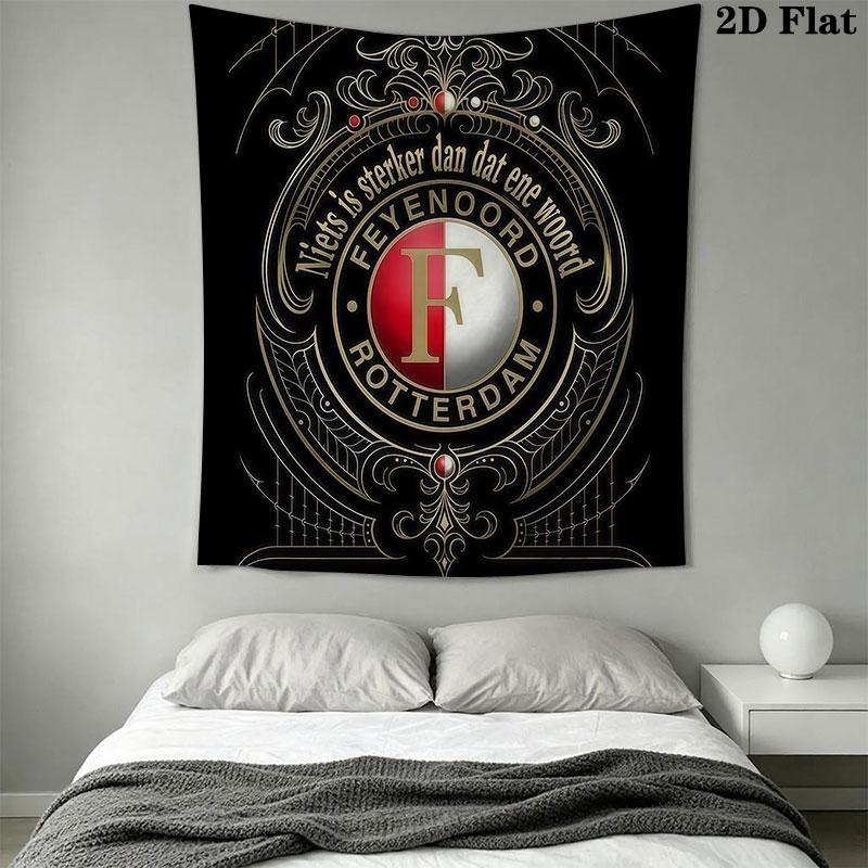 Feyenoord Rotterdam Wall Hanging Printed Fabric Blanket Decorative Tapestries for Bedroom Living Room Home Decor