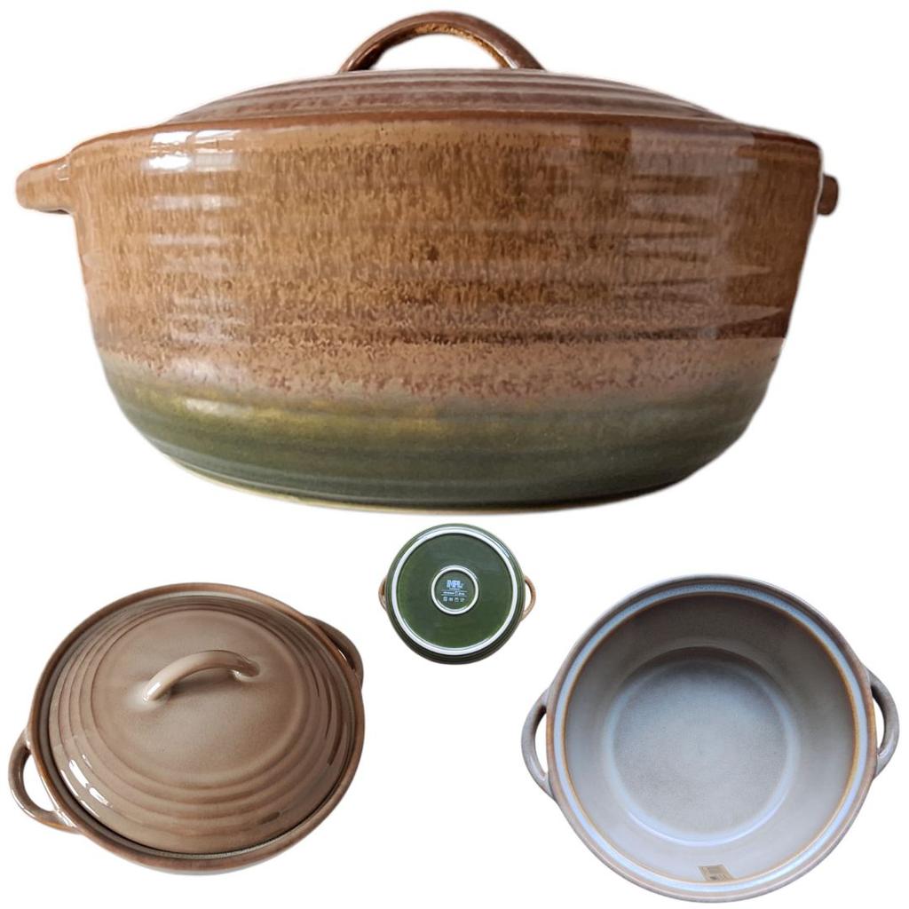 SOUP TURESE 2L CERAMIC POT WITH LID FOR BREAD BAKING 23 Cm