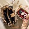 uxcell Handbag Organizer Insert, Small Felt Bag Organizer, Mini Bag Storage & Finishing Inner with Zipper (Orange)