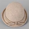 Curled Wool Mother Bucket Hat Elegant Temperament Small Face Thickened Simple Bow Warm Tide