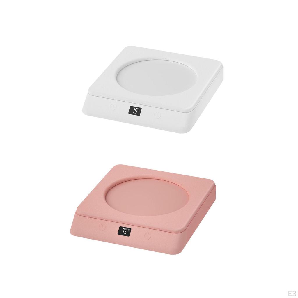 Coffee Mug Warmer Anti Slip Plate for Tea Stainless Steel Cups White