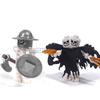 MOC Halloween Building Blocks Skeleton Army Knight Figures Flame Horse Medieval Vampire Furniture Assembly DIY Bricks Toys Gifts