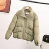 Short down cotton jacket women's 2025 new fashion stand-up collar cotton jacket, warm winter clothes, slimming jacket and padded jacket