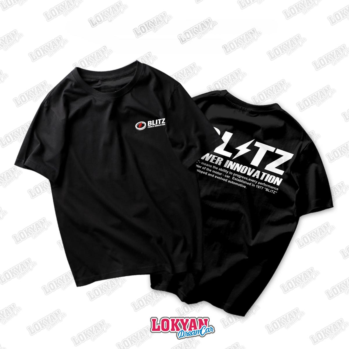 BLITZ Shortsleeved JDM Tshirt Modified Car Classic Brand Printed Shortsleeved Motorcycle Graphic Breathable Casual Unisexs Tee XL