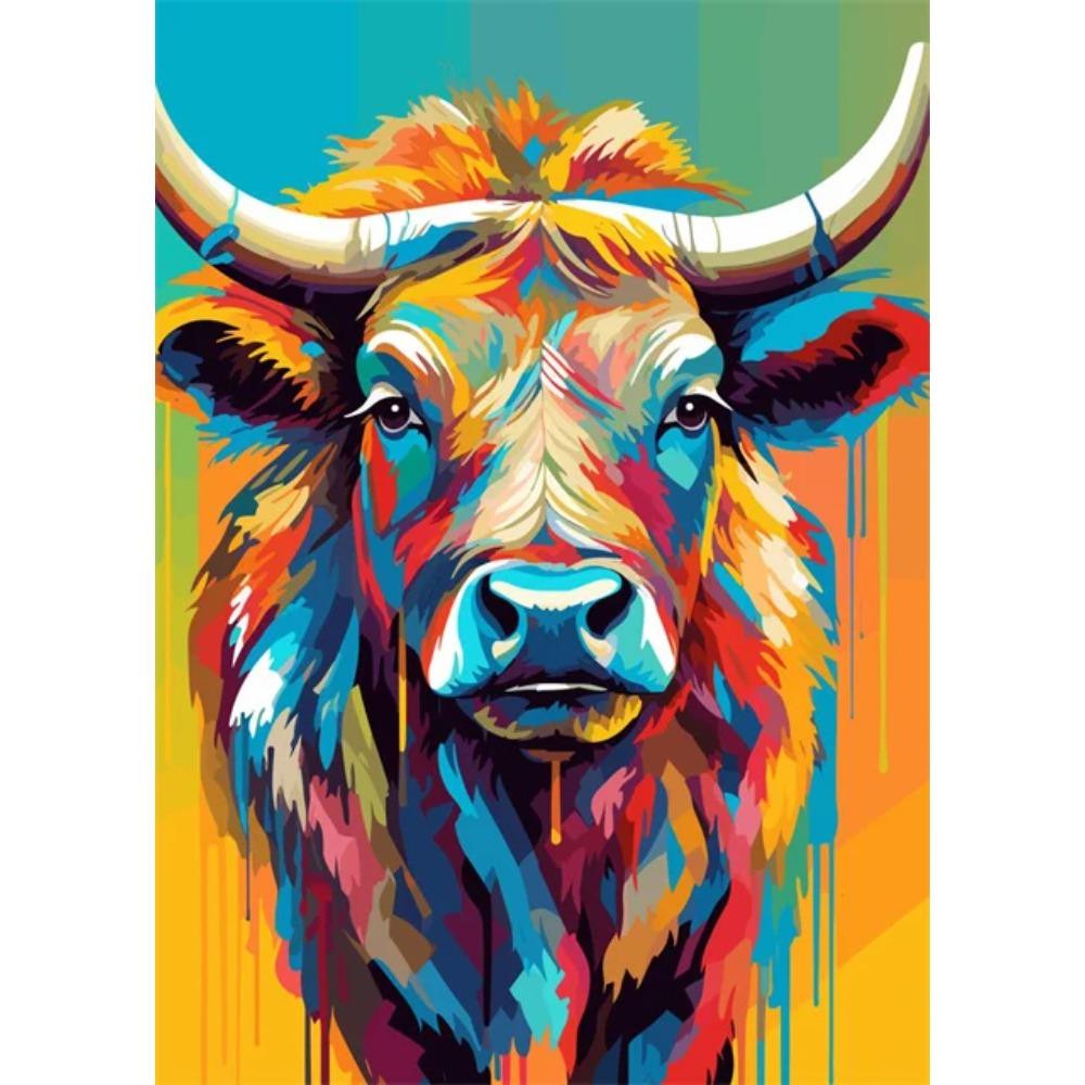 Abstrakt Färgstark Vilda Djur Canvasmålning Bläckfisk Katt Apa Lejon Graffiti Popkonst Målare Väggkonst Väggmålning för Heminredning