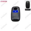 Carbon Fiber Remote Car Key Fob Cover Case Shell Holder Protector For Toyota Yaris Ativ Raize Veloz Avanza Rush Perodua Daihatsu