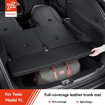 YZ For Tesla Model YL Juniper Trunk Mat Cover Nappa Leather All Weather Anti-scratch Full Coverage Trunk Liner Accessories 2026