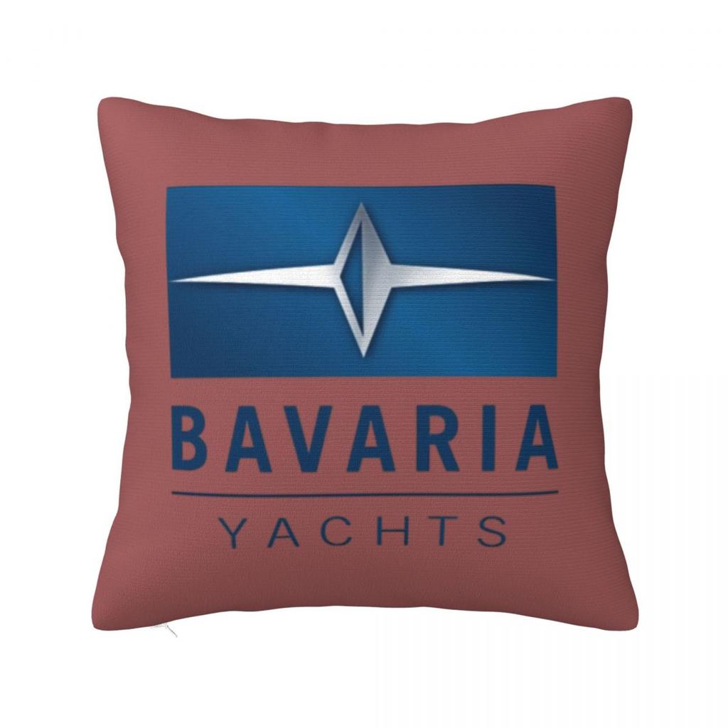 Bavaria Yachts Blue Silver Logo Square Pillowcase Cushion Cover Pillow Case Throw Pillow Cover for Home Sofa Living Room