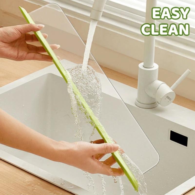 Silicone Water Splash Guard Suction Cup Water Stop Baffle Durable Anti-splash for Kitchen Dish Washing Tasks