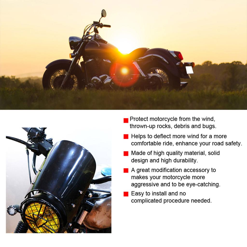 Universal Motorcycle Windscreen Windshield Wind Deflector