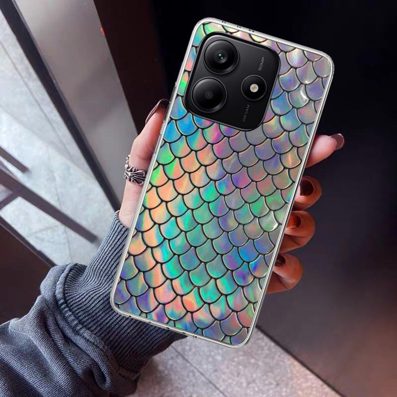 Fish Scale Pattern Mermaid Phone Case For Xiaomi Redmi Note 15 14 14S 13 12S 12 Pro Plus 11S 11 10S 10 4G Cover 11E 11T 5G Print