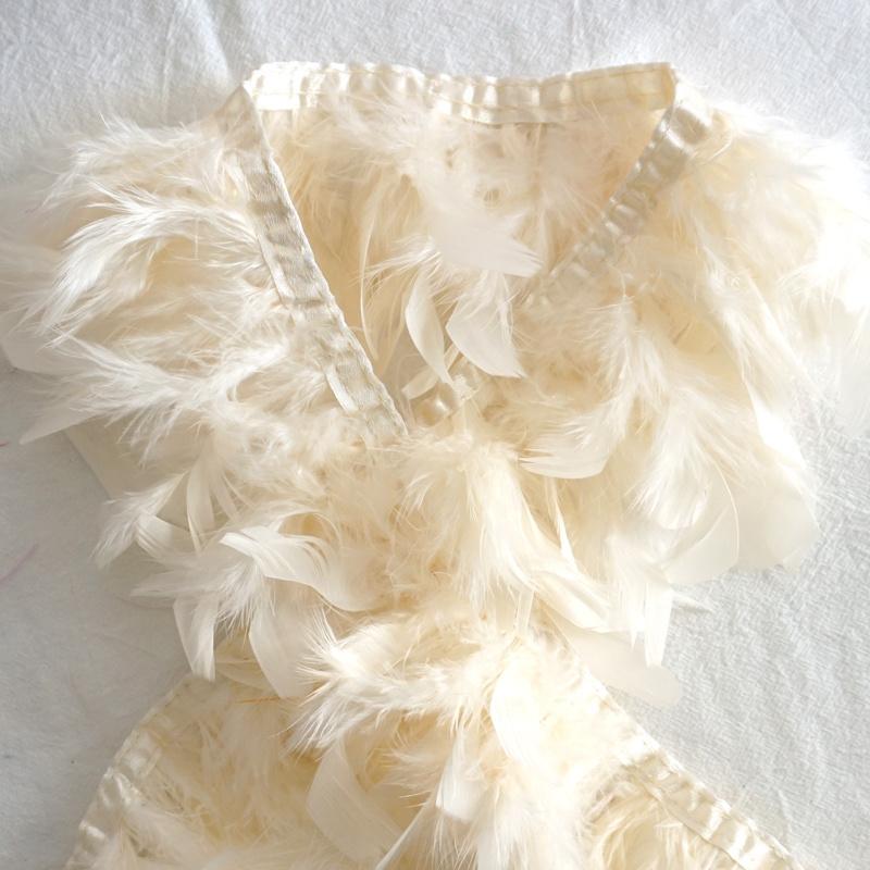 1 Meter Natural Turkey Feathers Trim Fringe 4-6 Inches Fluffy  Marabou Feather Ribbon For Crafts Sewing Wedding Dress Decoration