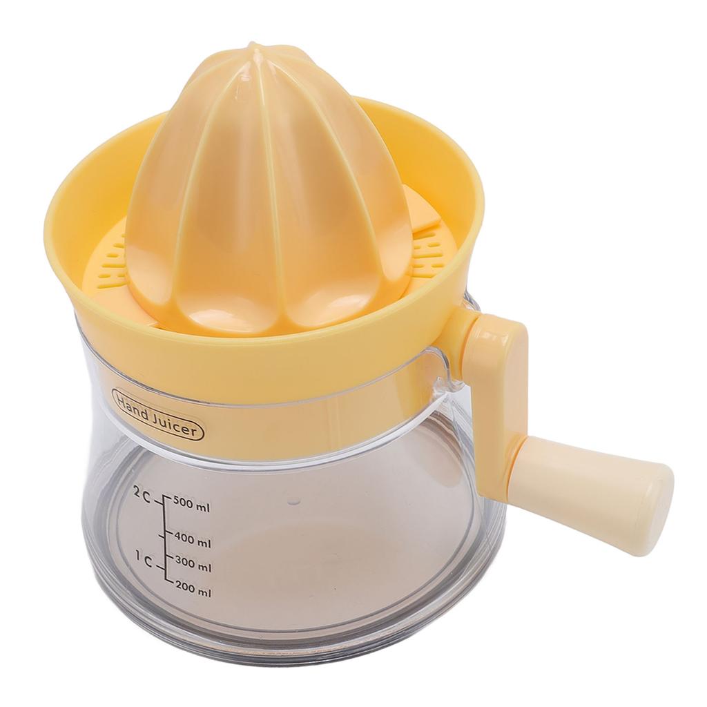 Handkurbel Zitruspresse 500ml Multifunktionale Manuelle Saftpresse Zitronen Limetten Entsafter mit Skala für