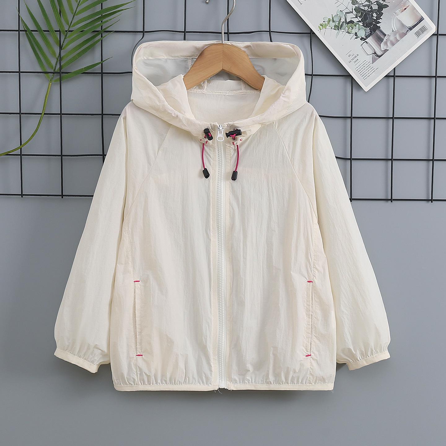 Girls 2026 Summer Stylish Hooded Sun Protection Jacket 150