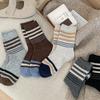 Striped Thickened Wool Socks Warm Socks Versatile College Style Heat Storage Pile Socks