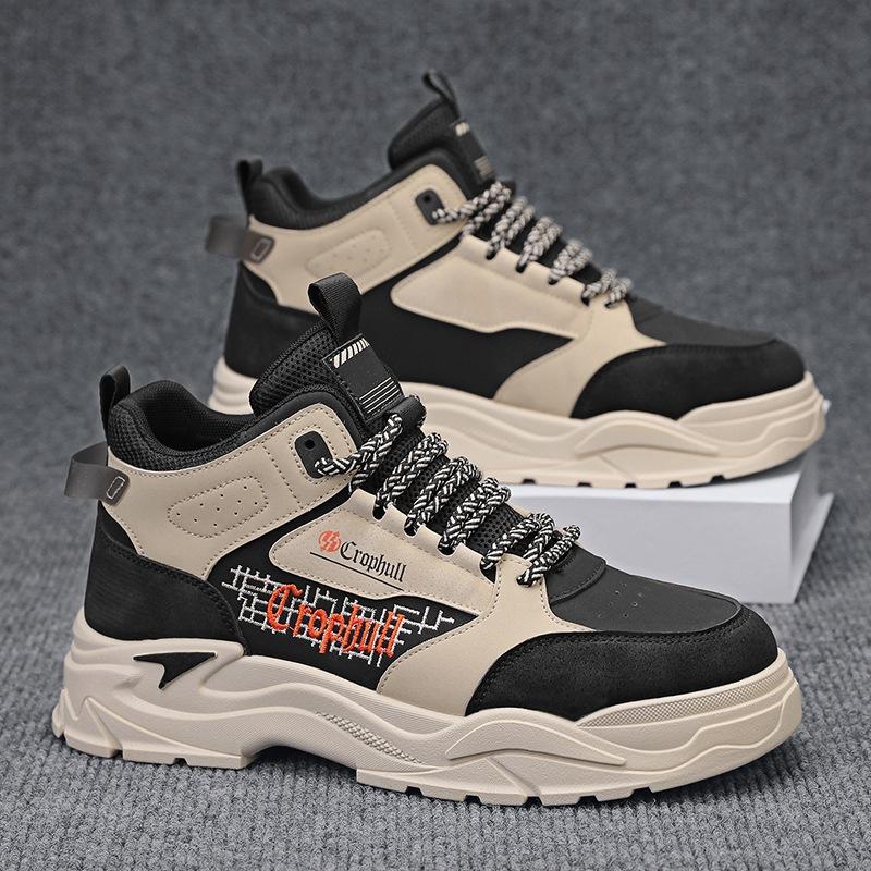 

Men s shoes high-top Martin boots men s 2024 autumn new outdoor hiking shoes men s platform tooling boots leather surface 39