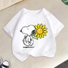 Snoopys Kids TShirt Anime Boys Girls Short Sleeve Tops Summer Breathable Baby Cartoon Tees Cute Dog Print Clothes Birthday Gifts