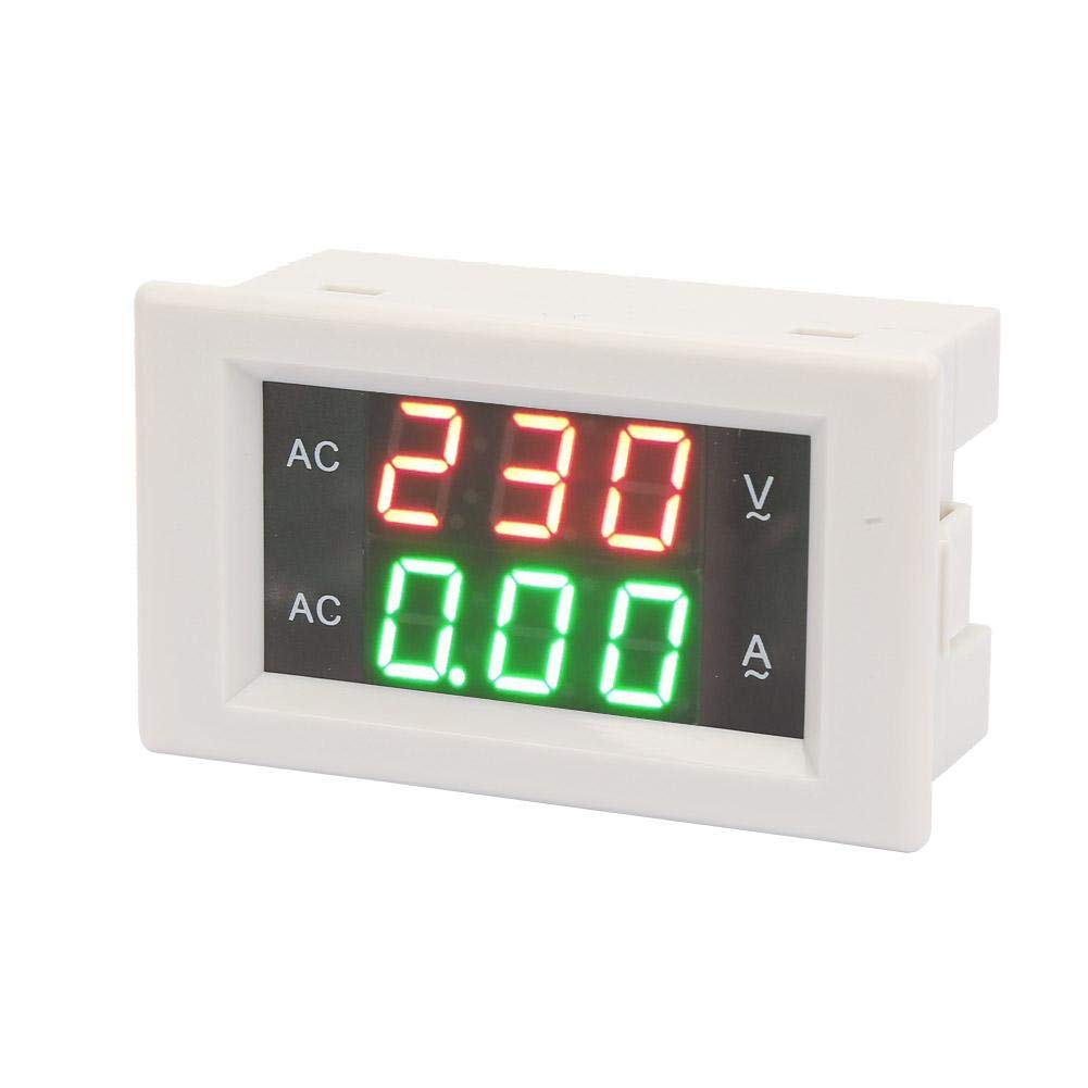 Walfront LED Dual Panel with Digital Sine Wave Tester and Mutual Inductor Volt-Ampere Meter, 60-300V AC, Voltmeter/Ammeter, Display,
