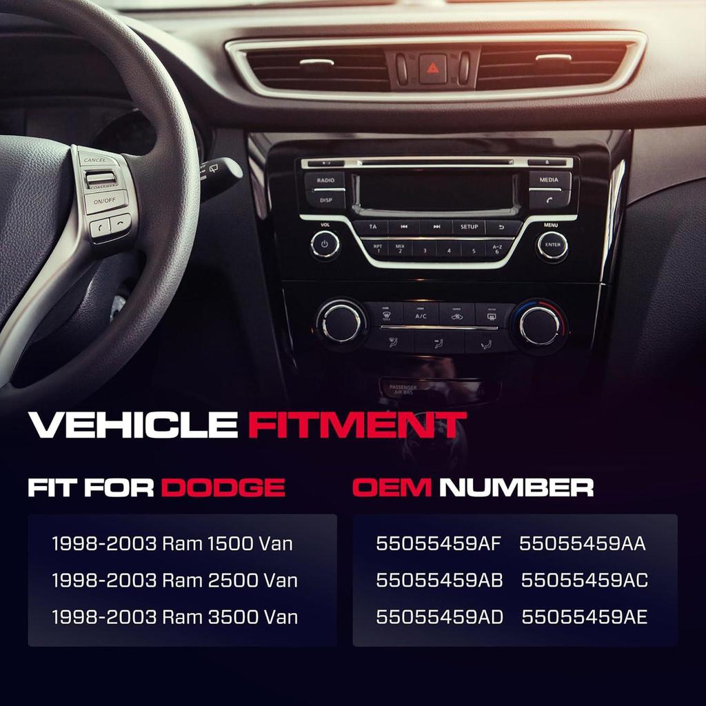 Compatible with 1998-2003 Dodge RAM A/C Climate Control Module (Part #55055459AA)