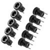 10pcs 2pin DC Power Connector 5.5x2.1mm Mount Soldering Board Electrical Socket Replacement DC-022 Female Connector Parts Kit