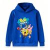 Kids Boys Girls Pullover Hoodie Cartoon Sponge Character Print Casual Soft Long Sleeve Sweatshirt for Toddlers Children Daily Wear