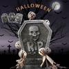 Halloween Tombstone Ornament, Large Skull Tombstone Ideas, Horror Props Bar Haunted House Decoration Foam Tombstone