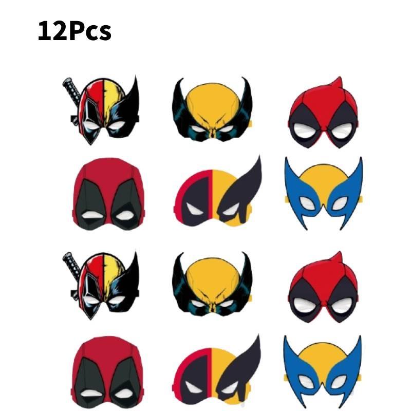 

Бумажные очки в стиле Дэдпула и Росомахи для украшения детской вечеринки, забавный реквизит