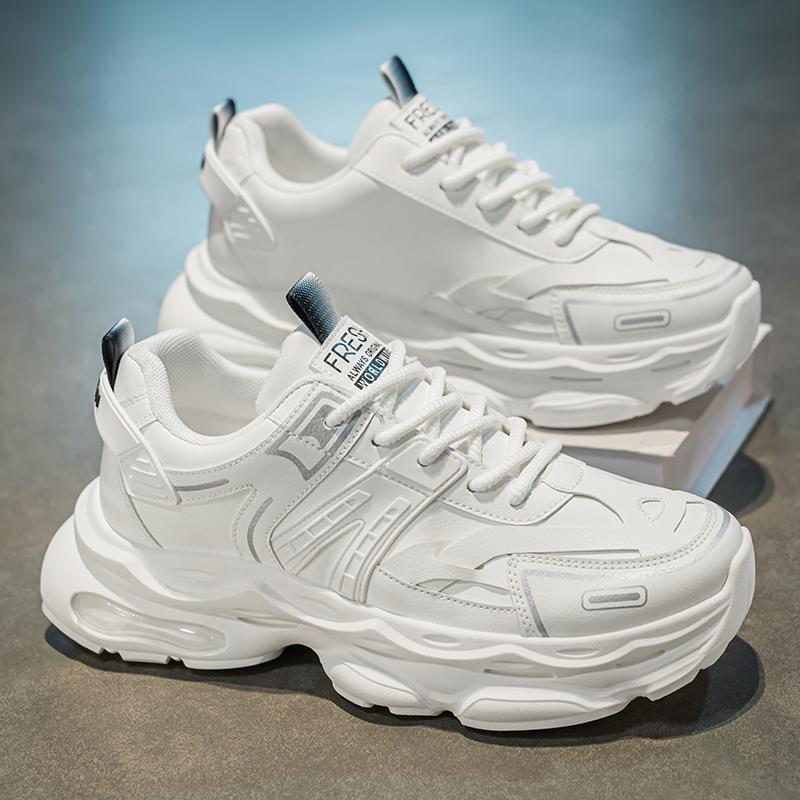 New Fashion Men 's Four Seasons Comfortable Thick Sole Shoes Students Boys GirlsTrending Soft Sole Breathable Casual Running Sneakers