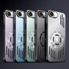 Case For iPhone 16e Metal Heat Dissipation Shockproof Magnetic Case For iPhone 16 E 15 14 Plus 13 12 Pro Max Magsafe Aluminium Alloy Hard Cover