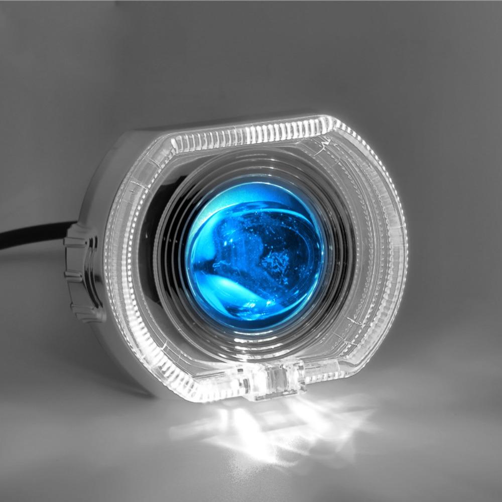 

Зроби сам Мотоциклетна Фара Ангельські Очі Лінза Фари НОВА Мотоциклетне Освітлення Нічна Їзда синій