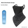 Cycling Sun Protection Face Mask Unisex Ice Silk Windproof Neck Face Cover Triangular Scarf for Outdoor Sports Motorcycle Riding