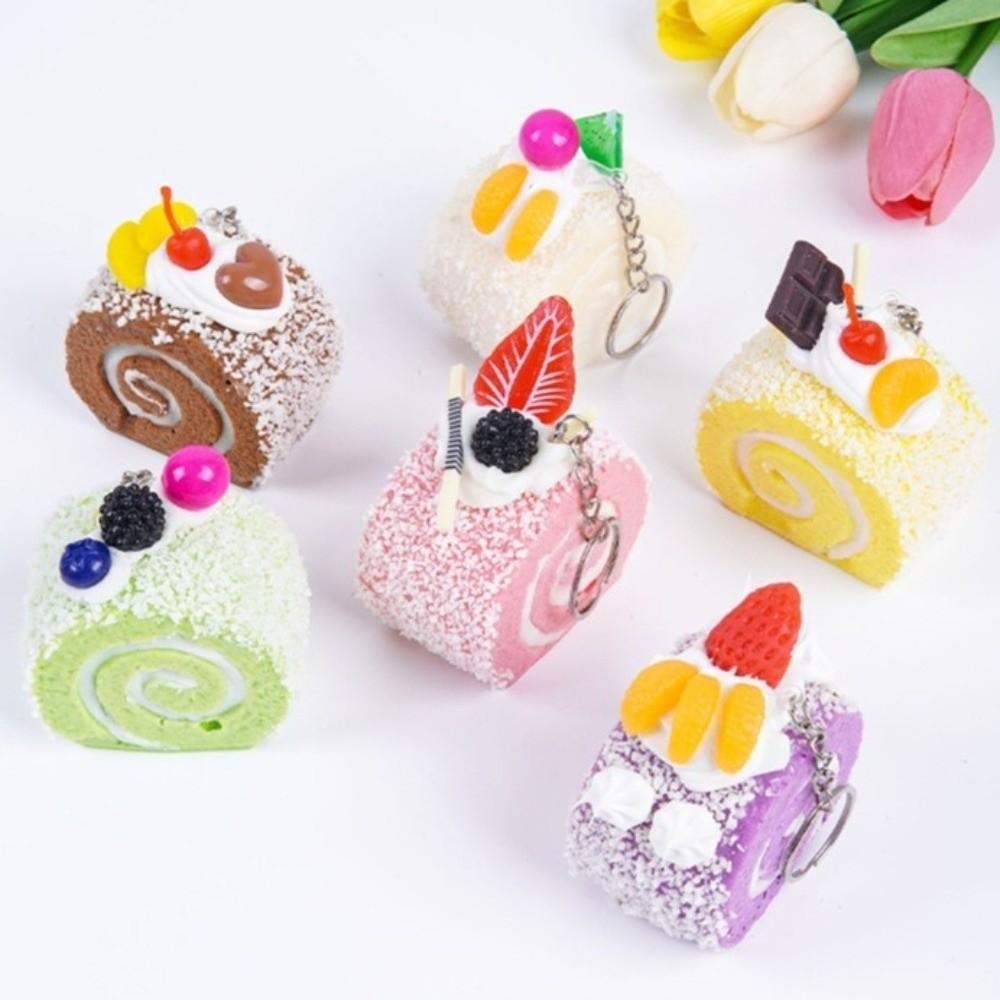 Anxiety Relief Fruit Cake Roll Squeezed Toy Super Soft Slow Rebound Fidget Toy for Kids Adults