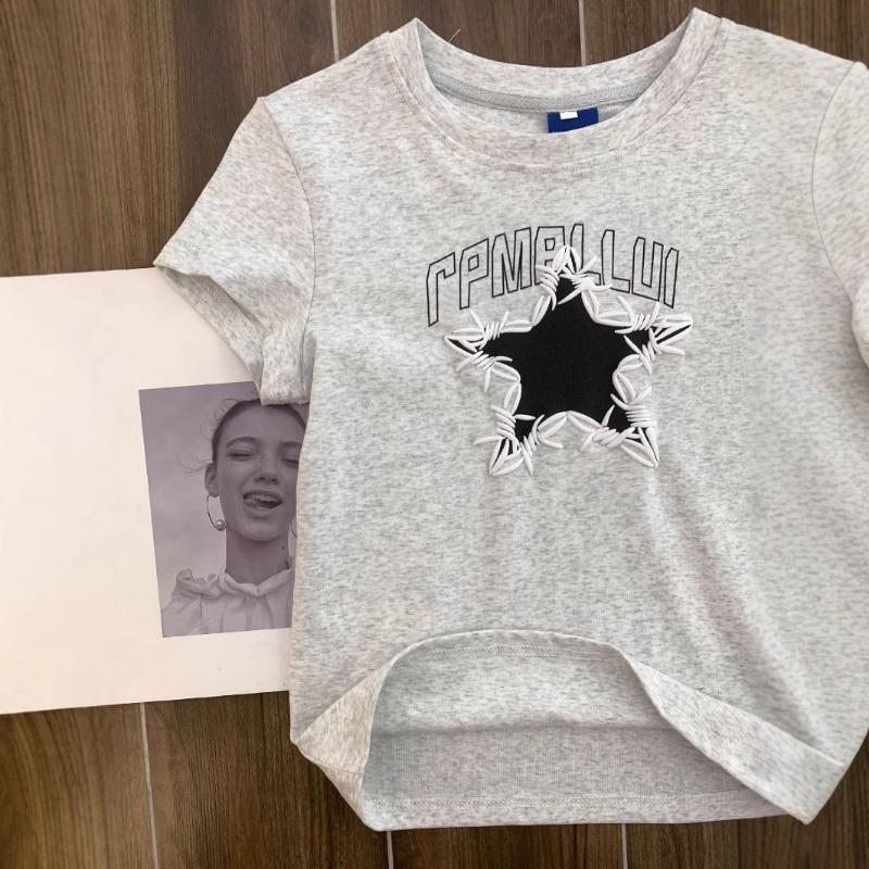 Women's Short-sleeved T-shirt Women's Summer Star Print Slimming Top