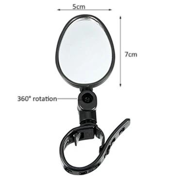 2pcs Adjustable Rotate Bicycle Auxiliary Rearview Mirror Handlebar Mount Wide-Angle Convex Cycling Rear View Mirrors Accessories
