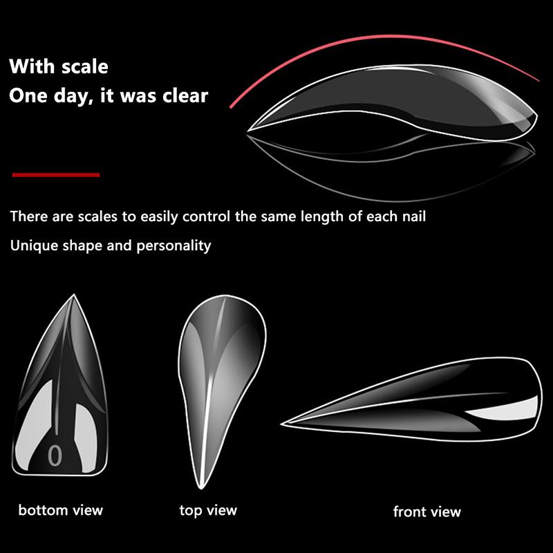 120Pcs Curved Stiletto Nail 3D Eagle Claw Sculptural Nails Molds Quick Building Full Cover Nail Molds Nail Extension Forms