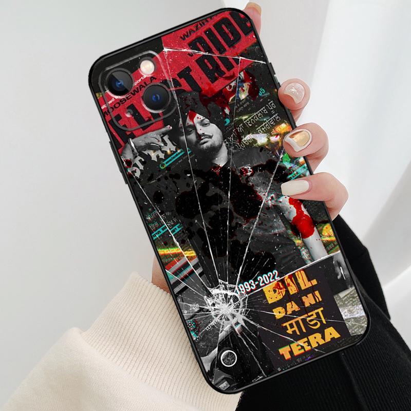 Indiase Rapper Sidhu Moose Wala Telefoonhoesje Voor iPhone 17 Pro Max 15 14 13 11 12 16 Pro Max mini 15 16 Plus 16e 17 Air Cover