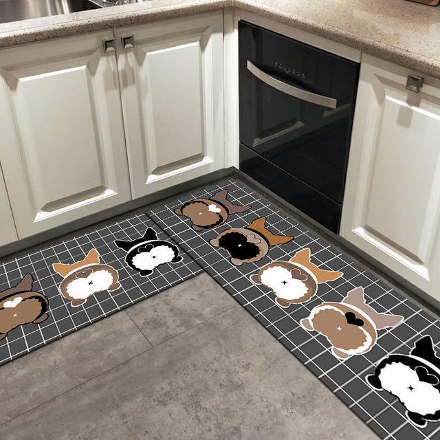 Washable Kitchen Floor Mat Parlor Carpet Bedroom Long Rug Bathroom Entrance Doormat Toilet Anti -Slip Anti -Fatigue Absorbent Mats 